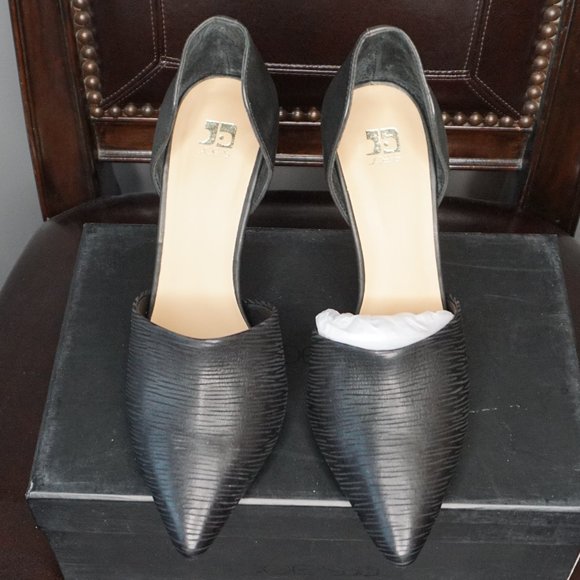 Joe's Jeans Hero Black Leather Stiletto Pointed High Heels NWT - Picture 5 of 9